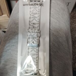 Mk White Apple Watch Band